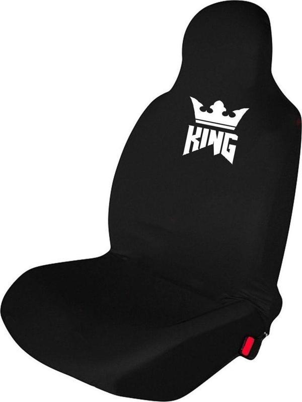 1Araba1Ev King Logolu Tüm Modellerle Uyumlu Siyah Oto Koltuk Kılıfı Ön Arka Takım - Image 1