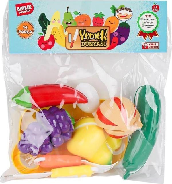 Nessi World  URT007-PVC-2A B Kesilebilen Meyve Sebze 14 Parça - Image 1