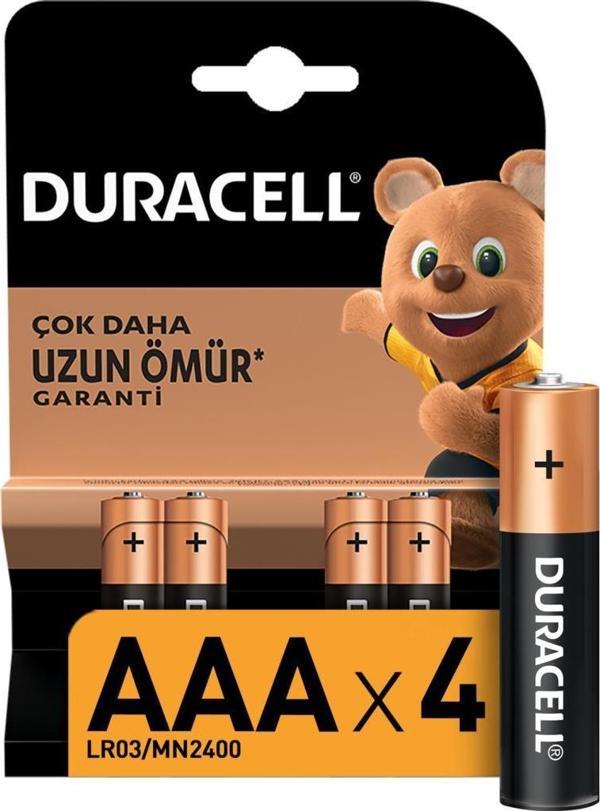 Nessi World Duracell 4'Lü AAA İnce Kalem Pil - Image 1