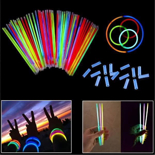 Büro Ev Ofis Parti Süslemesi için 200ADET Glow Fosforlu Çubuk Seti - Image 1
