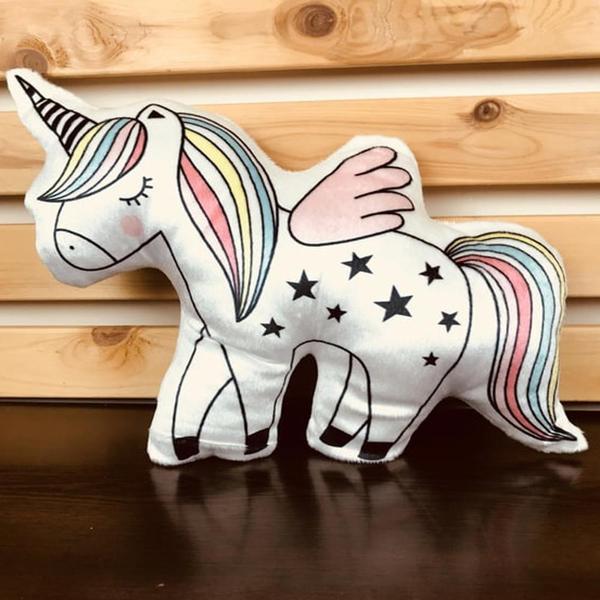 Büro Ev Ofis Hediyesi için Unicorn Tasarımlı Yastık - Image 1