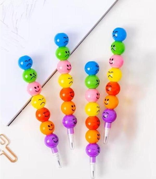 Büro Ev Ofis Hediyesi için 4ADET Emojili Yumurtlayan Kalem Seti - Image 1