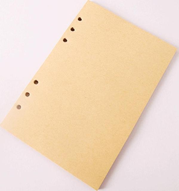 Büro Ev Ofis Hediyesi için Deri Yaprak Desenli Çizgisiz Defter - Image 1