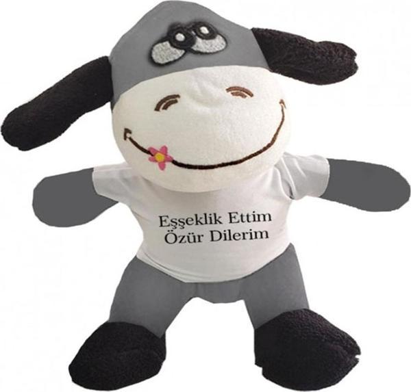 Büro Ev Ofis Hediyesi için Eşeklik Ettim Tişörtlü Peluş Eşek - Image 1