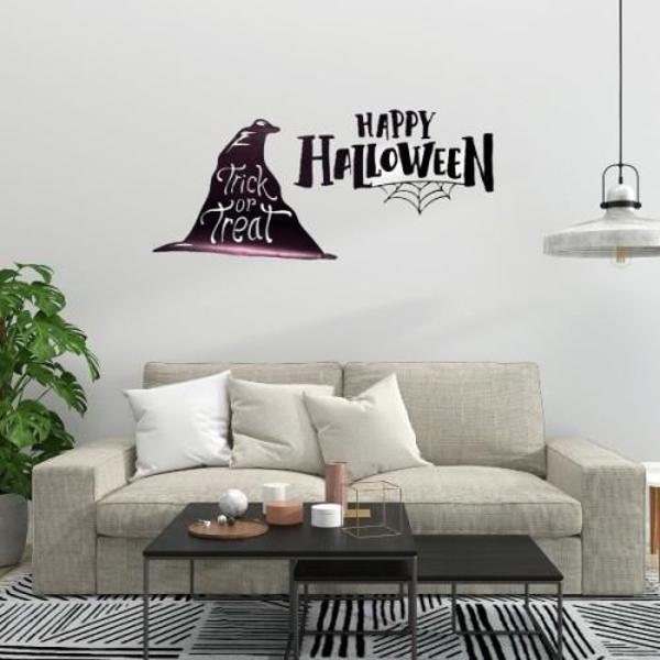 Büro Ev Ofis Dekoru için Happy Halloween Temalı Duvar Stickerı - Image 1