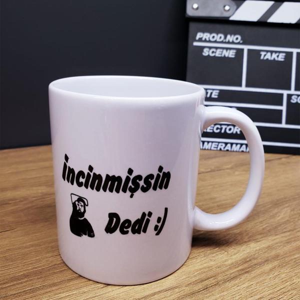 Büro Ev Ofis Kupa Bardağı için İncinmişsin Dedi Motifli Kupa Bardak - Image 1
