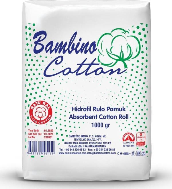 Bambino Coton Hidrofil Pamuk 1Kg - Image 1
