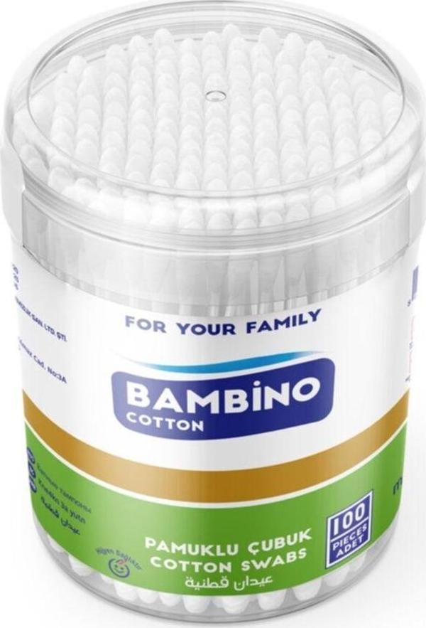Bambino Cotton Kulak Çubuğu 100'Lü Yuvarlak X 2 - Image 1