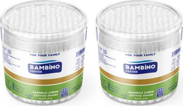 Bambino Cotton Kulak Çubuğu 200'Lü X2 - Image 1