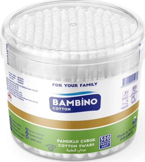 Bambino Cotton Kulak Çubuğu 300'Lü Paket X6 - Image 1
