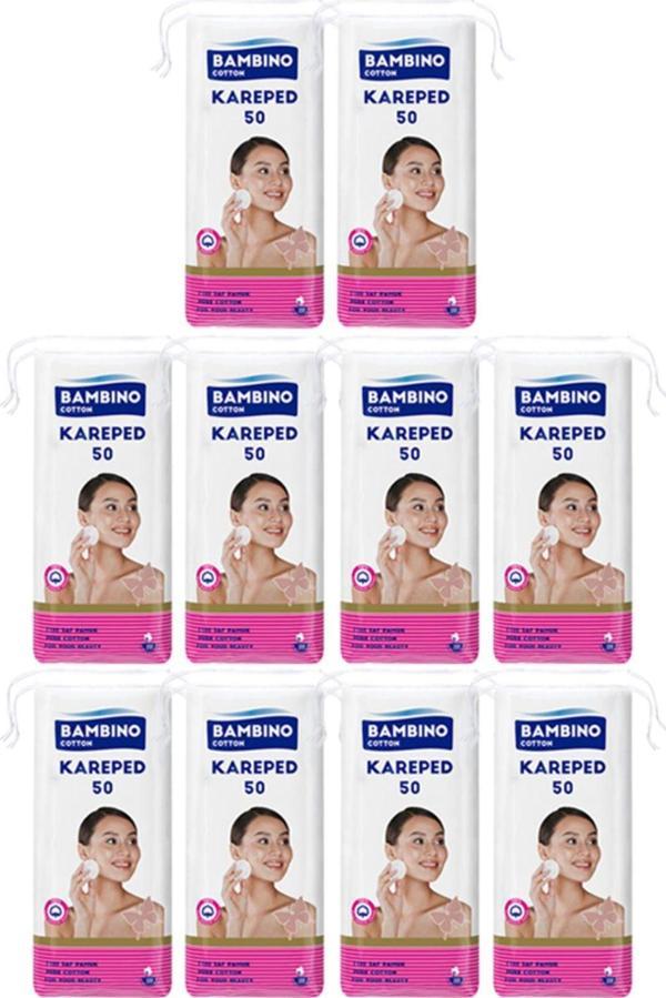 Bambino Cotton Kare Makyaj Pamuğu 50'Li X10 - Image 1