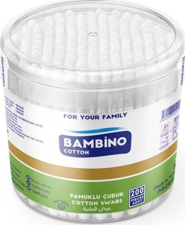 Bambino Cotton Kulak Çubuğu 200'Lü X 48'Li Paket - Image 1