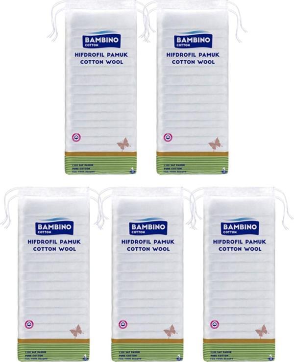 Bambino Cotton Hidrofil Pamuk 200'Lü X 5'Li Paket - Image 1