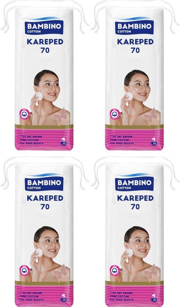Bambino Cotton Kare Makyaj Pamuğu 70'Li X4 - Image 1