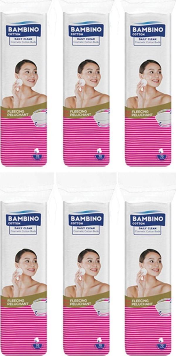 Bambino Cotton Makyaj Temizleme Pamuğu 70Li Disk X6 - Image 1