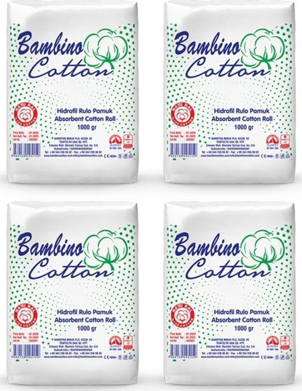 Bambino Cotton Hidrofil Rulo Pamuk 1000 Gr X 4 - Image 1