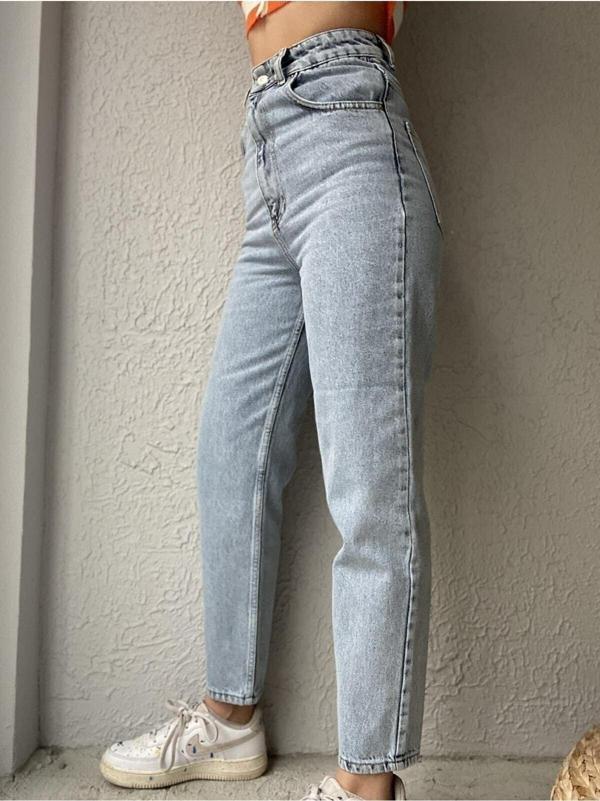 Viking'S Line Yüksek Bel Mom Jean Pantolon Karyıkama - Image 1