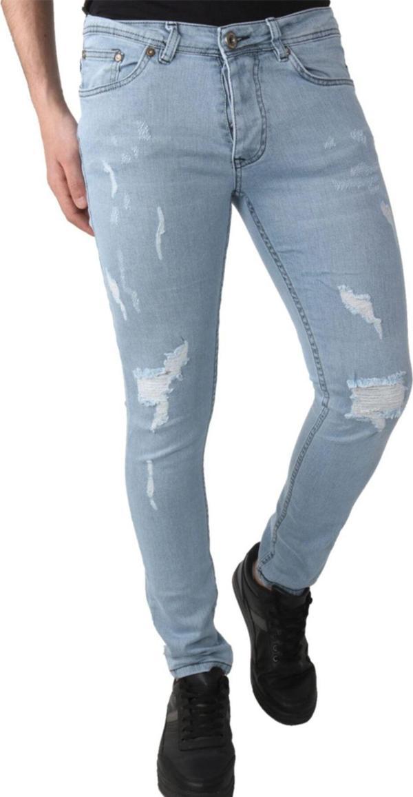 Viking'S Line Erkek Denim Pantolon Lazer Işlmli Jeans Buz Mavi Kot - Image 1