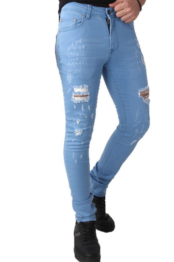 Viking'S Line Erkek Açık Mavi Denim Spor Pantolon - Image 1