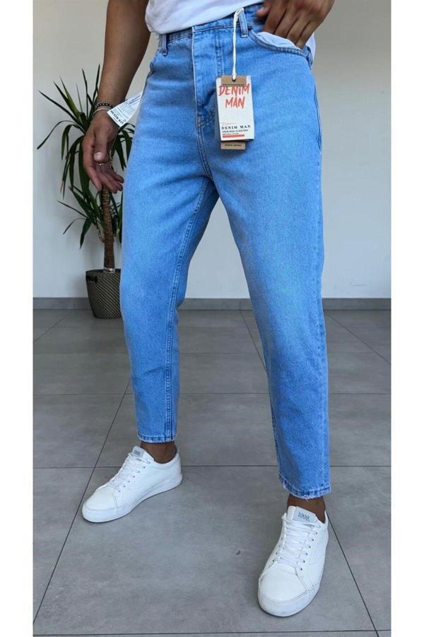 Viking'S Line Erkek Denim Pantolon Taş Yıkama Buz Mavisi Örme Kot Kumaşı - Image 1