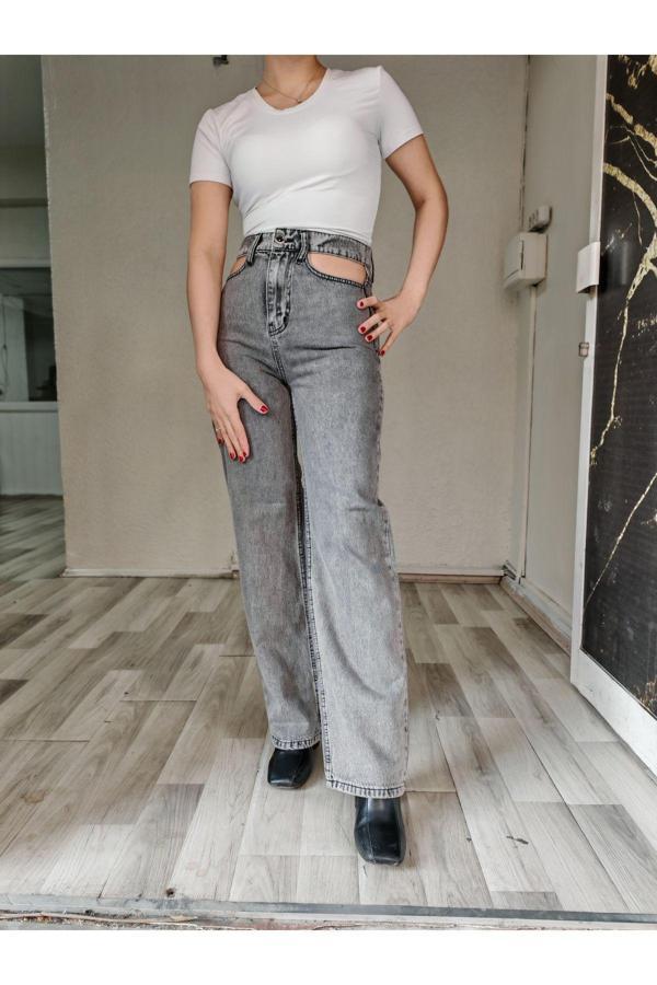 Viking'S Line Kemer Detaylı Koyu Füme Palazzo - Image 1