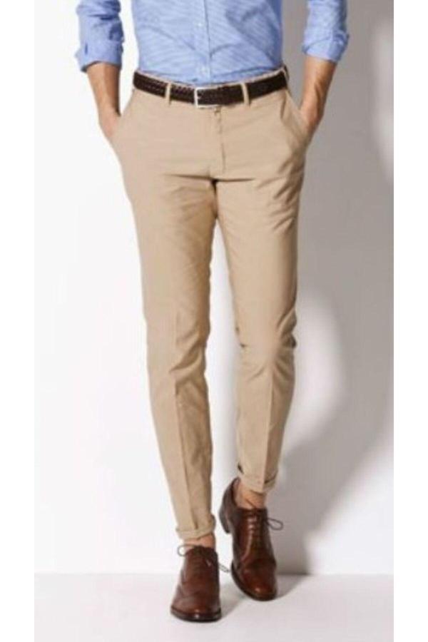 Viking'S Line Man Erkek Slim Fit İtalyan Kesim Keten Pantolon - Image 1