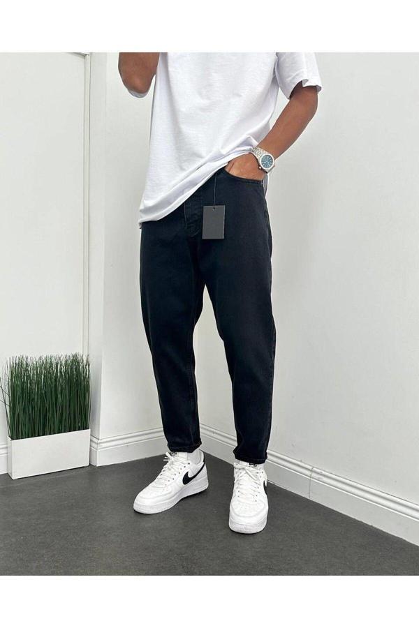 Viking'S Line Erkek Siyah Boyfriend Kot Pantolon Rahat Kalıp Pantolon - Image 1