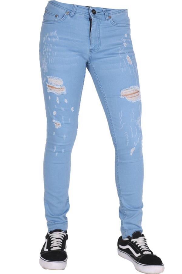 Viking'S Line Erkek Denim Lzr Işlemli Açık Mavi - Image 1