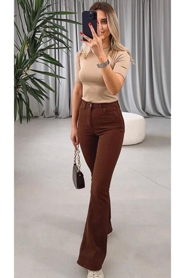 Viking'S Line Ispanyol Paça Jean Pantolon - Image 1