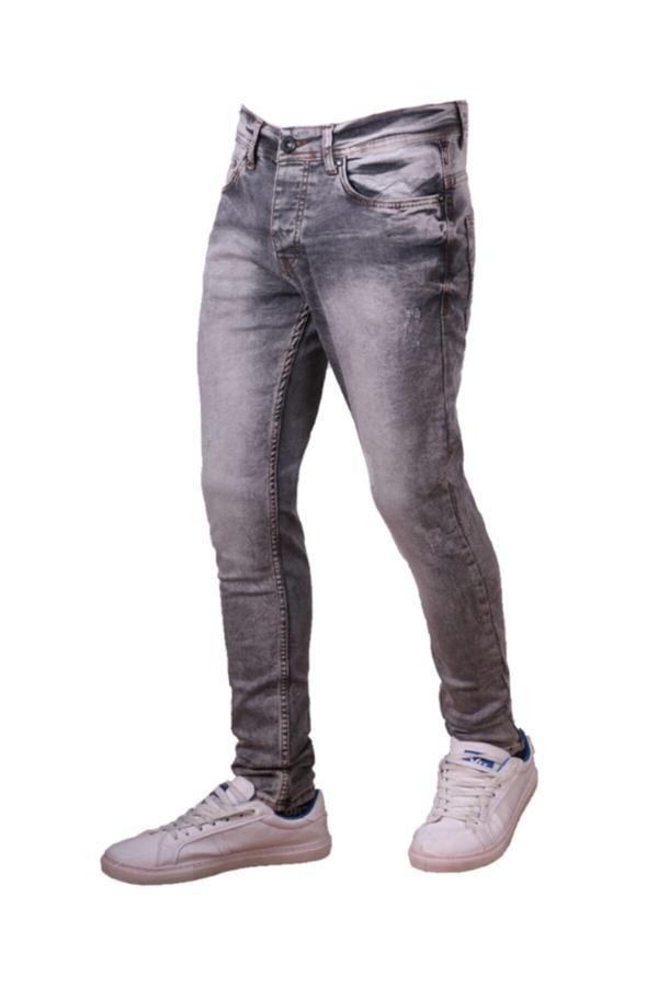 Viking'S Line Erkek Gri Denim Pantolon - Image 1