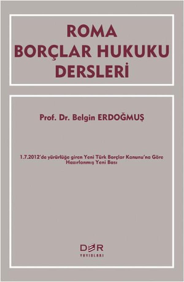 Roma Borçlar Hukuku Dersleri - Der Yayınları - Image 1