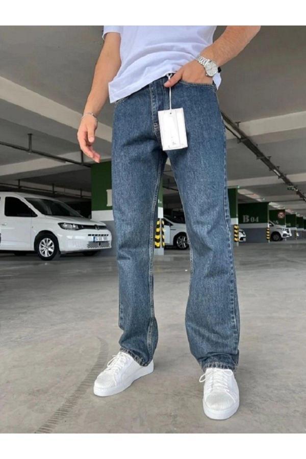 Butik Karaca Erkek Baggy Fly Loose Fit Jeansi Kot Pantolon - Image 1