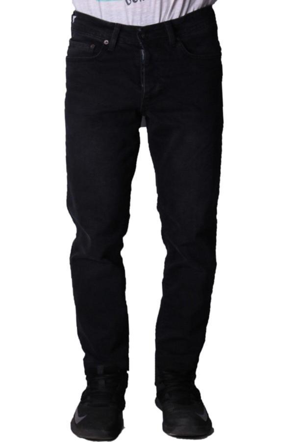 Viking'S Line Erkek Jeans - Esnek Denim Pantolon - Siyah Kot Boru Paça - Image 1