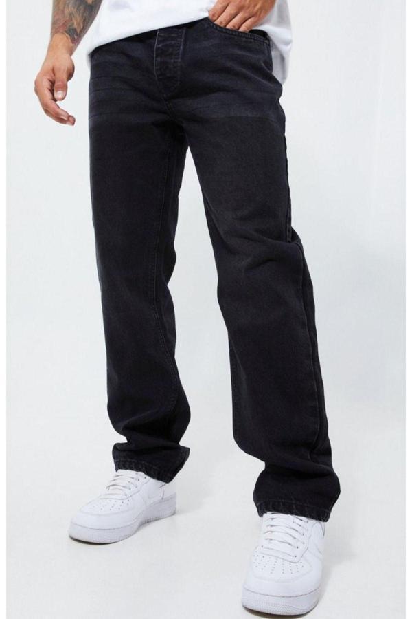 Viking'S Line Siyah Bol Kalıp Baggy Jean Pantolon Rahat Kalıp - Image 1