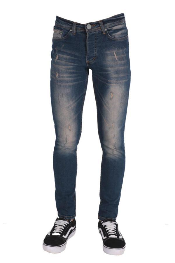 Viking'S Line Erkek Denim Pantolon Tintli Lazerli Kot Giyim Trend - Image 1