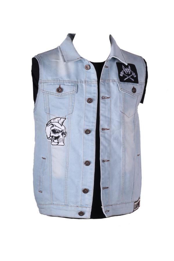 Viking'S Line Vikings Jeans Erkek Armalı Yelek Buz Mavi Kot - Image 1