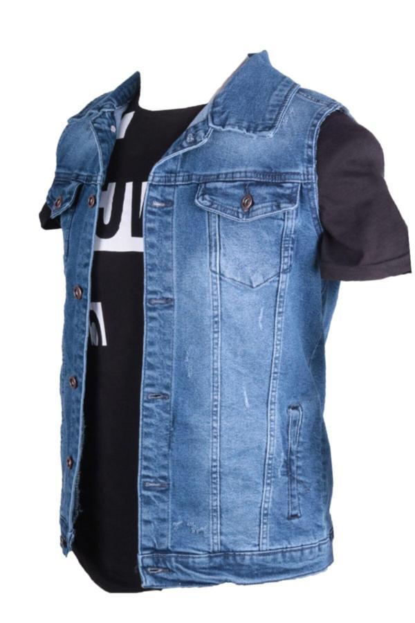 Viking'S Line Erkek Mavi Denim  Opnt Spor Trend Yelek - Image 1