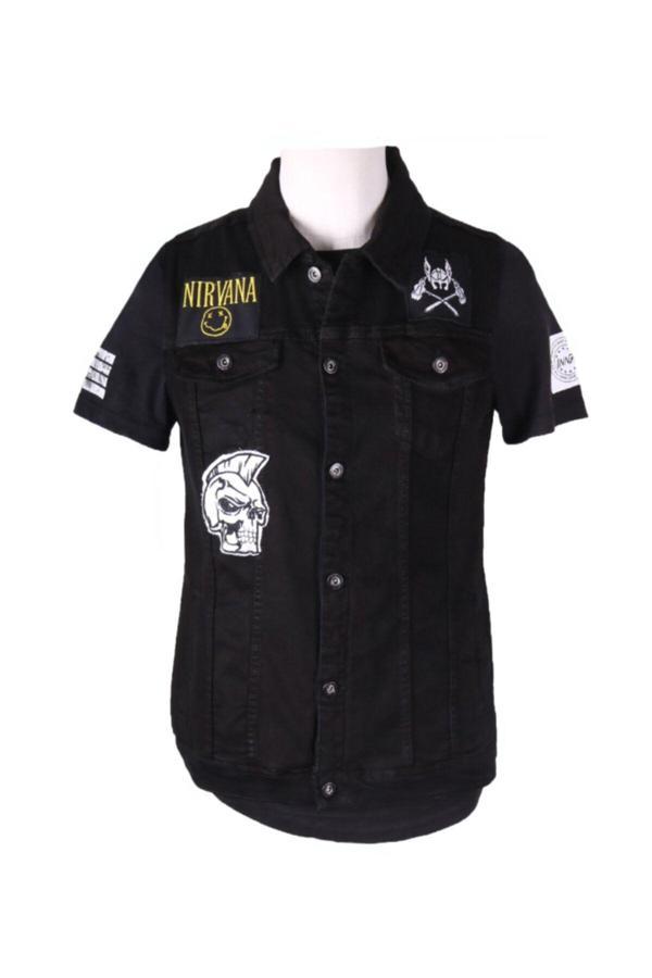 Viking'S Line Vikings Jeans Erkek Denim Armalı Yelek Siyah Kot 83513 - Image 1