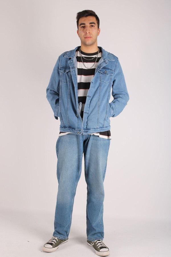 Viking'S Line Erkek Buz Mavi Kot Ceket - Image 1