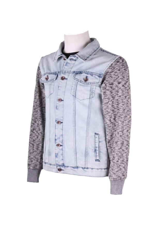 Viking'S Line Erkek Denim Mont Polar Kol Buz Mavi Kot Ceket - Image 1