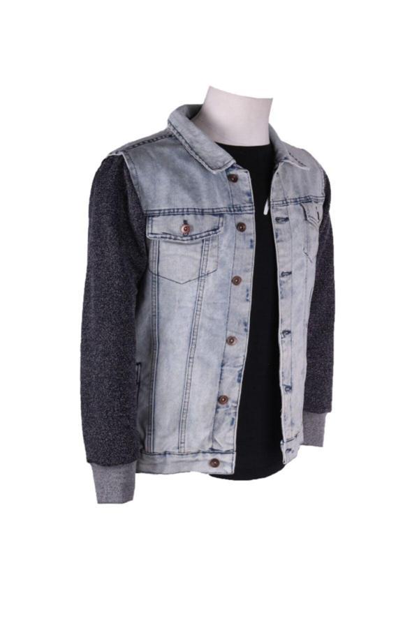 Viking'S Line Erkek Denim Mont Buz Mavi Füme Kol Kot Ceket - Image 1