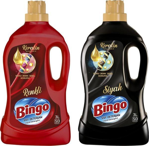Bingo Sıvı Deterjan 3 lt Siyah ve Renkli 2 li Paket - Image 1