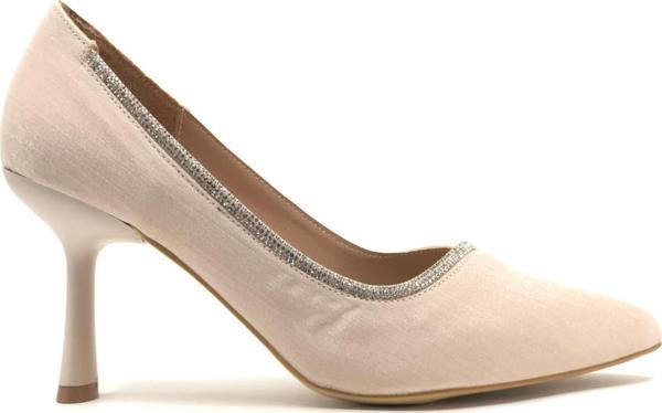 Feles Şerit Taş Detaylı Stiletto Kadın Topuklu Ayakkabı - Image 1