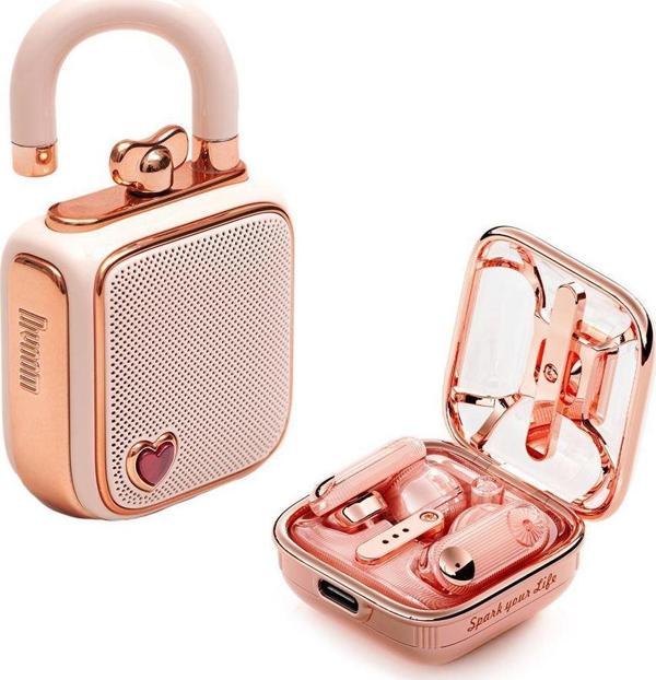 Divoom LoveLock Kayıt Özellikli Bluetooth Hoparlör ve Spark Air TWS Kulaklık Hediye Seti - Image 1