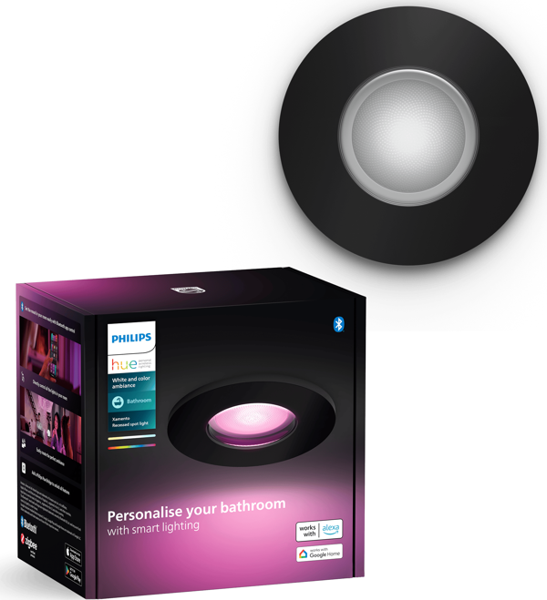 Philips Hue Xamento Siyah Sıva Üstü RGB Akıllı LED Spot IP44 400 Lumen GU10 Spot Dahildir - Image 1