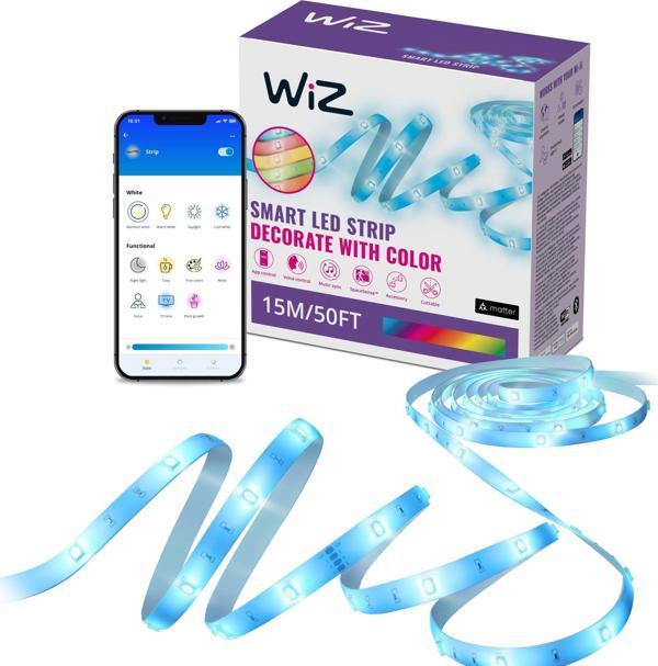 Wiz RGB 15 Metre Akıllı Led Şerit (16 Milyon Renk, Wi-Fi Kontrollü) - Google Home, Alexa and HomeKit - Image 1