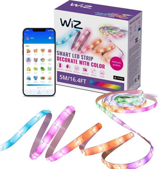 Wiz RGBIC 5 Metre Akıllı Led Şerit (16 Milyon Renk, Wi-Fi Kontrollü) - Google Home, Alexa and HomeKit - Image 1