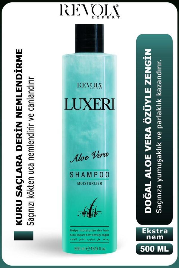 Revola Expert Luxeri Aloe Vera Şampuan - Kuru Ve Yıpranmış Saçlar İçin Derin Nemlendirme Ve Doğal Canlılık 500 Ml - Image 1