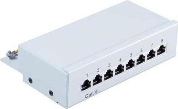 Cat6 8 Port Patchpanel, Beyaz - Image 1