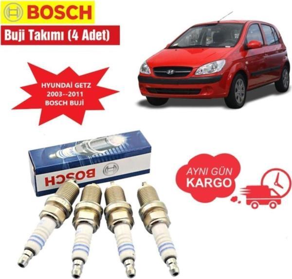 Hyundai Getz 1.3 / 1.4 Bosch Buji Takımı 2003--2011 Fr8dcx+ 4 Adet - Image 1